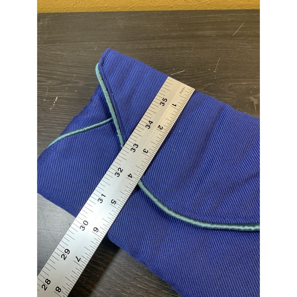 1154 Lill Studio Blue Cotton Fabric Clutch Jewelry Holder- 10" x 6" NWT - Picture 8 of 9
